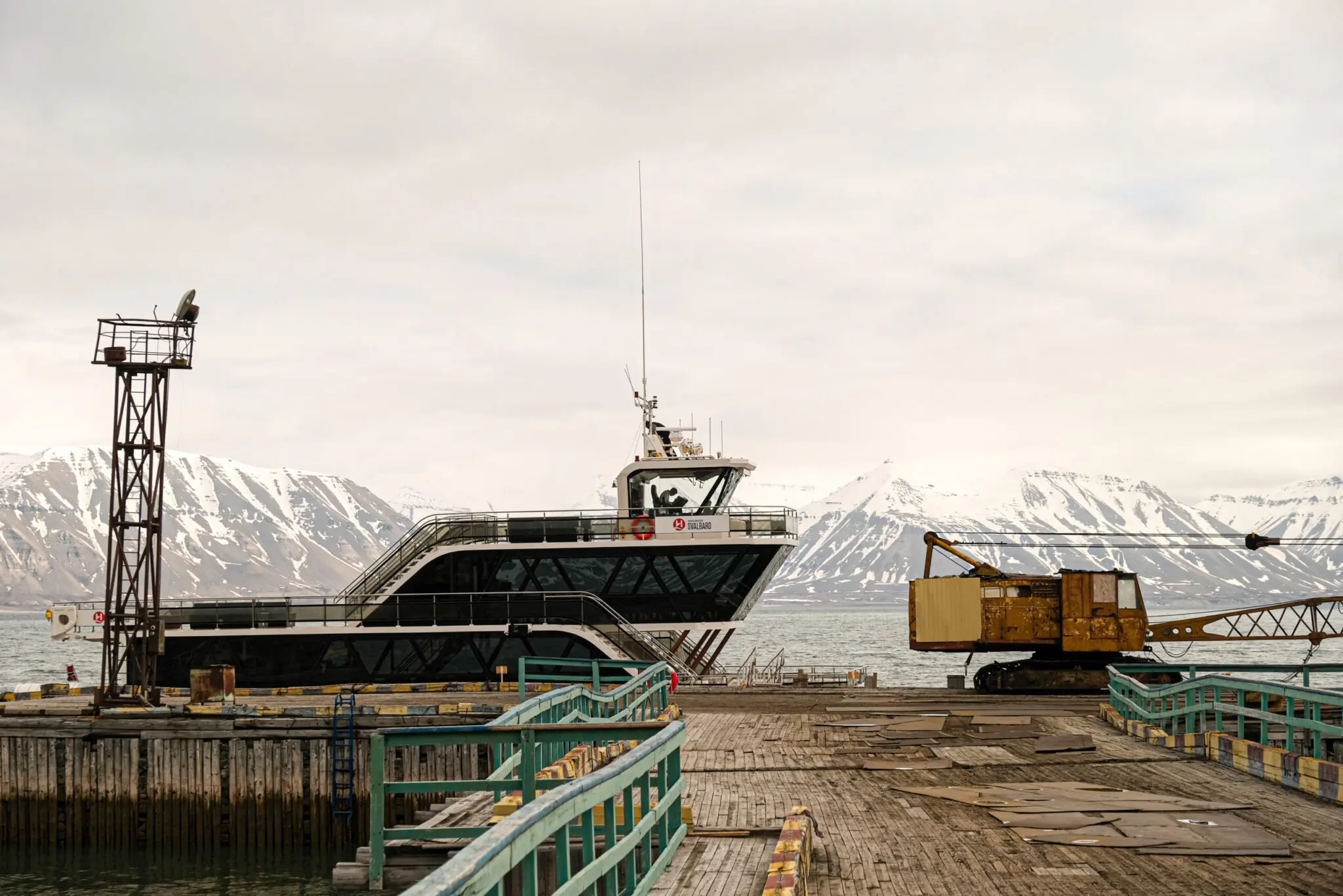 MS Bard at dock in Pyramiden