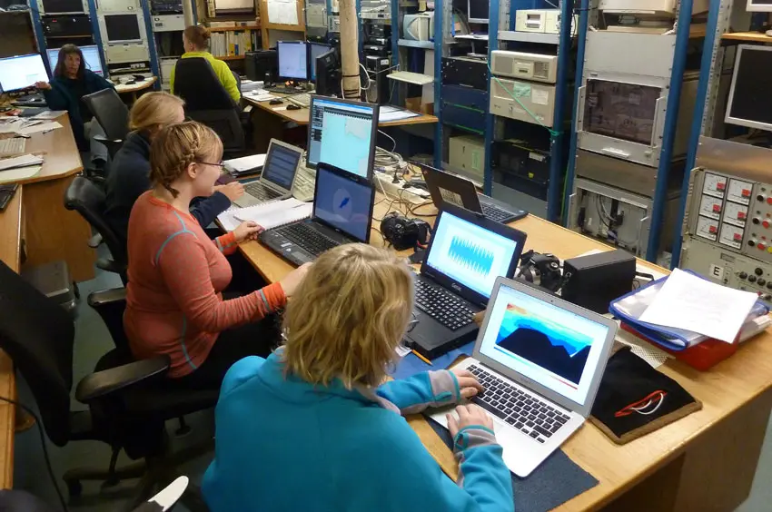 Analysing data onboard RV Håkon Mosby