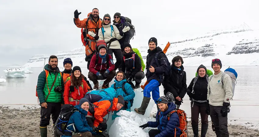 Ronja with fellow students. Photo: Private