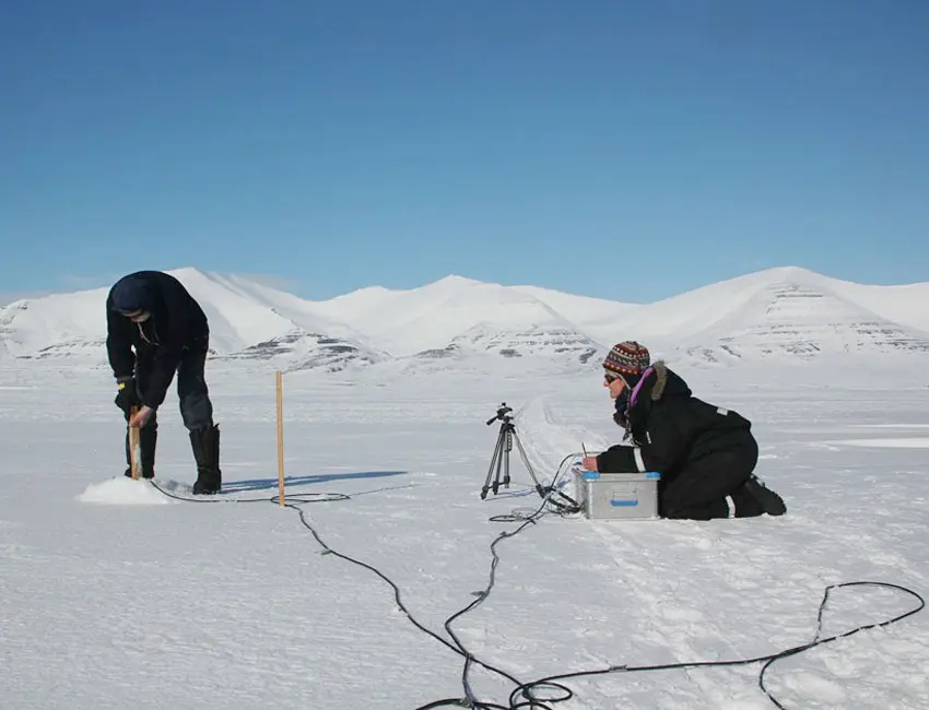 Light measurements on sea ice