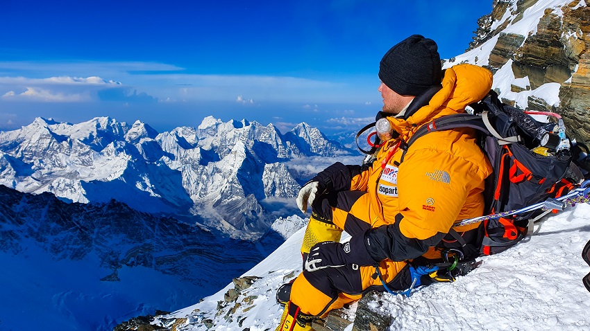 Thomas Lone at South Summit, Mount Everest